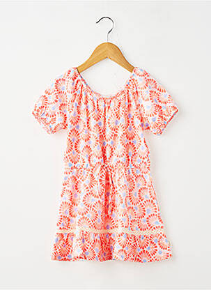 Robe mi-longue manches courtes manches courtes orange GARCIA fille