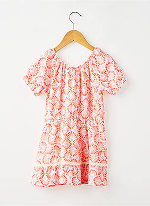 Robe mi-longue manches courtes manches courtes orange GARCIA fille