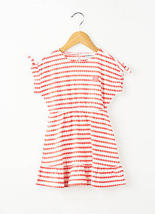 Robe mi-longue manches courtes manches courtes rouge GARCIA fille