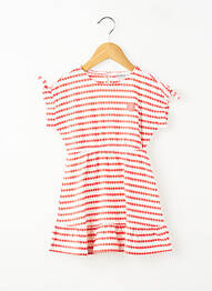 Robe mi-longue manches courtes manches courtes rouge GARCIA fille