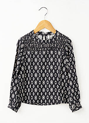 Blouse imprimé fantaisie manches longues noir MOLLY BRACKEN fille