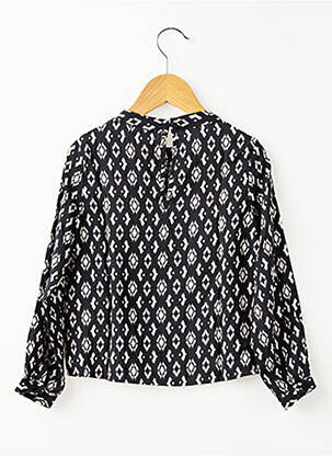 Blouse imprimé fantaisie manches longues noir MOLLY BRACKEN fille