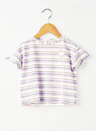 T-shirt fermeture boutonnée au dos manches courtes violet GARCIA fille