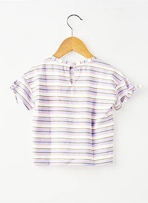 T-shirt fermeture boutonnée au dos manches courtes violet GARCIA fille