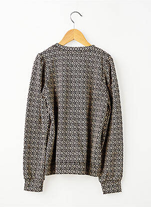 Pull resserrée sur le bas manches longues noir GEISHA fille