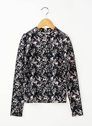 T-shirt coupe cintrée manches longues noir GARCIA fille