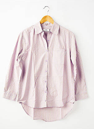 Tunique manches longues tissage popeline violet LE TEMPS DES CERISES fille