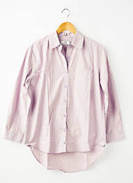 Tunique manches longues col chemisier violet LE TEMPS DES CERISES fille