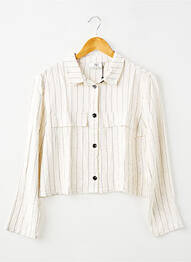 Chemisier coupe droite manches longues beige LE TEMPS DES CERISES fille