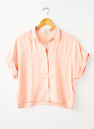 Chemisier fermeture boutonnée sur le devant manches courtes orange GARCIA fille