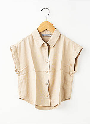 Chemisier manches courtes manches courtes beige GEISHA fille
