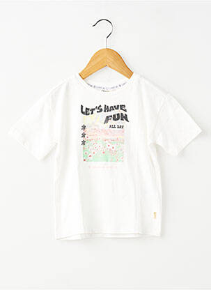 T-shirt stretch manches courtes blanc GARCIA fille