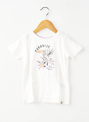 T-shirt stretch manches courtes blanc GARCIA fille