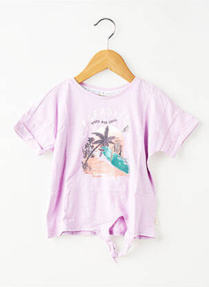 T-shirt stretch manches courtes violet GARCIA fille