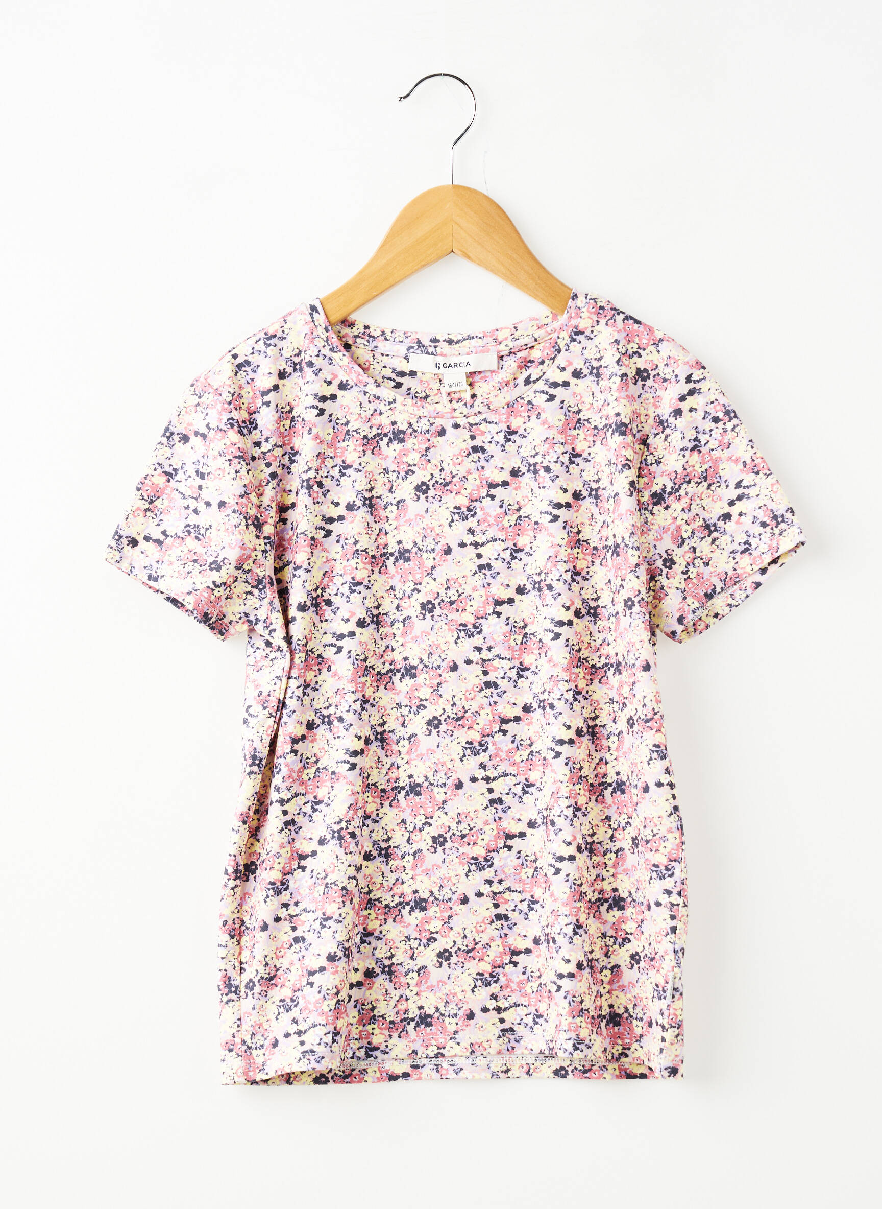 T-shirt coupe cintrée manches courtes rose GARCIA fille