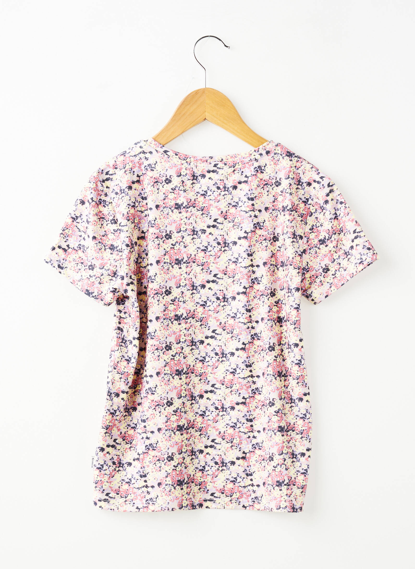 T-shirt coupe cintrée manches courtes rose GARCIA fille