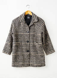 Manteau long coupe droite sans capuche noir LE TEMPS DES CERISES fille