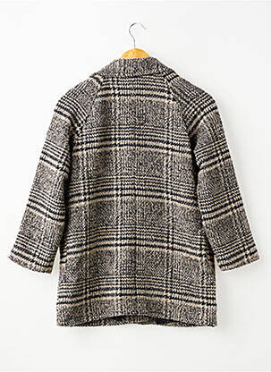 Manteau long coupe droite sans capuche noir LE TEMPS DES CERISES fille