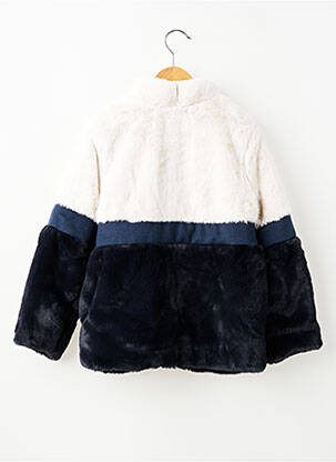 Manteau court poches sans capuche bleu IKKS fille