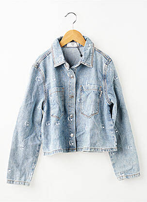 Veste casual col chemisier bleu LE TEMPS DES CERISES fille