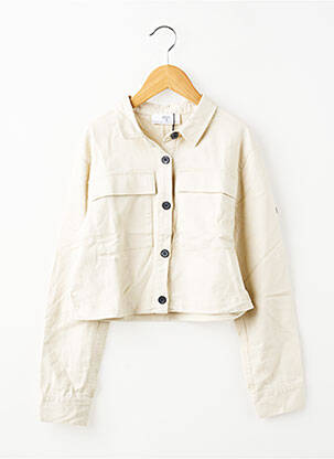 Veste casual col chemisier beige LE TEMPS DES CERISES fille