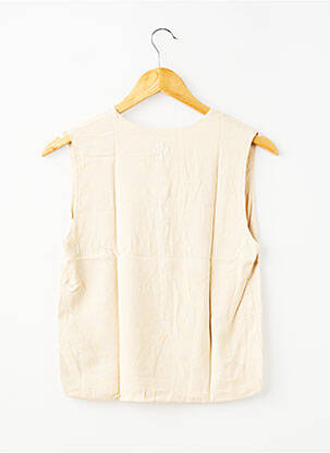 Gilet sans manche coupe droite beige GARCIA fille