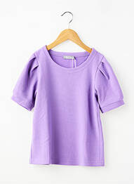 T-shirt stretch manches courtes violet GEISHA fille