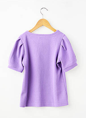 T-shirt stretch manches courtes violet GEISHA fille