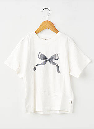T-shirt coupe droite manches courtes blanc GARCIA fille