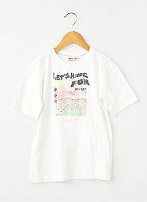 T-shirt coupe droite manches courtes blanc GARCIA fille
