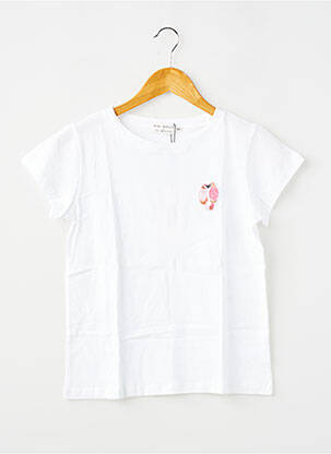 T-shirt coupe droite manches courtes blanc MOLLY BRACKEN fille