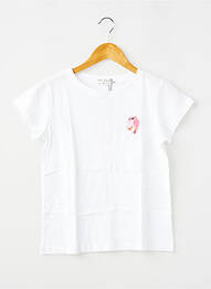 T-shirt coupe droite manches courtes blanc MOLLY BRACKEN fille