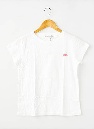 T-shirt coupe droite manches courtes blanc MOLLY BRACKEN fille