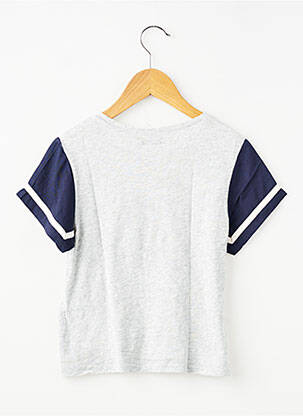 T-shirt coupe droite manches courtes gris IKKS fille