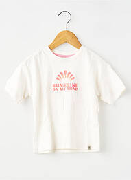 T-shirt coupe droite manches courtes blanc GARCIA fille