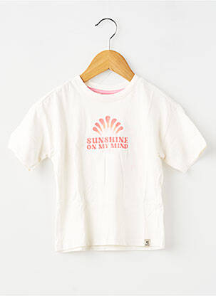 T-shirt coupe droite manches courtes blanc GARCIA fille
