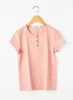 T-shirt coupe droite manches courtes rose GARCIA fille