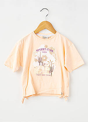 T-shirt coupe droite manches courtes orange GARCIA fille