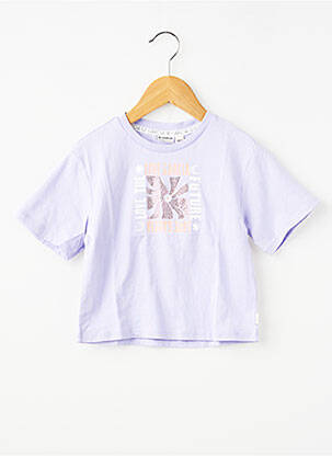 T-shirt coupe droite manches courtes violet GARCIA fille