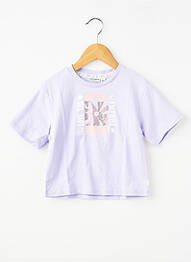 T-shirt coupe droite manches courtes violet GARCIA fille