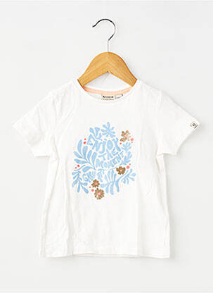 T-shirt coupe droite manches courtes blanc GARCIA fille