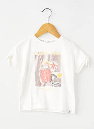 T-shirt coupe droite manches courtes blanc GARCIA fille