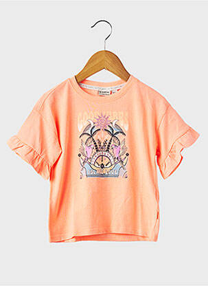 T-shirt coupe droite manches courtes orange GARCIA fille