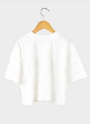 T-shirt coupe droite manches courtes blanc GEISHA fille