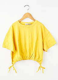 T-shirt coupe droite manches courtes jaune MOLLY BRACKEN fille
