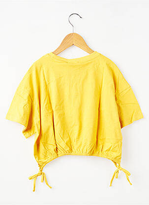 T-shirt coupe droite manches courtes jaune MOLLY BRACKEN fille