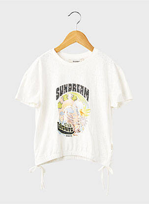 T-shirt coupe droite manches courtes blanc GARCIA fille