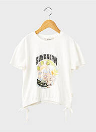 T-shirt coupe droite manches courtes blanc GARCIA fille