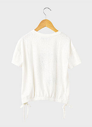 T-shirt coupe droite manches courtes blanc GARCIA fille