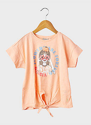 T-shirt coupe droite manches courtes orange GARCIA fille
